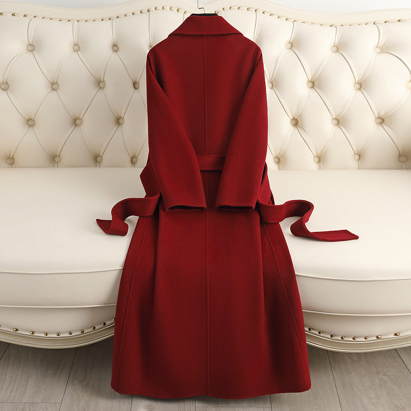 Autumn & Winter Temperament Korean Wool Coat for Women – Elegant &