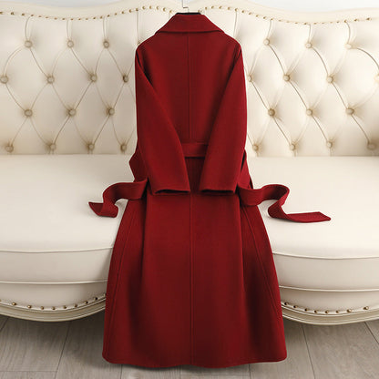 Autumn & Winter Temperament Korean Wool Coat for Women – Elegant &