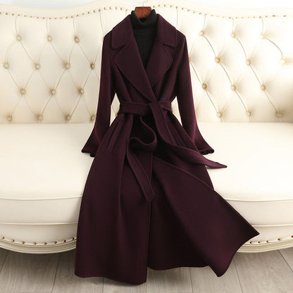 Autumn & Winter Temperament Korean Wool Coat for Women – Elegant &