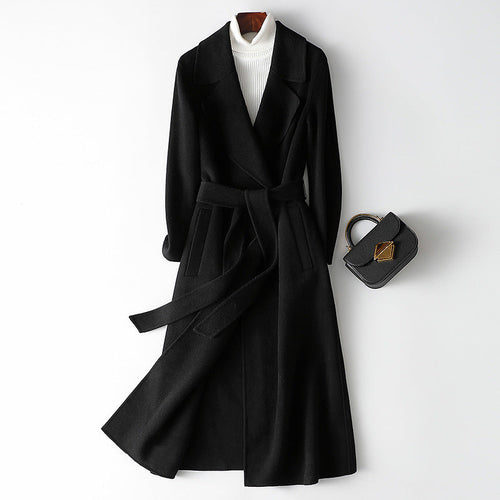 Autumn & Winter Temperament Korean Wool Coat for Women – Elegant &